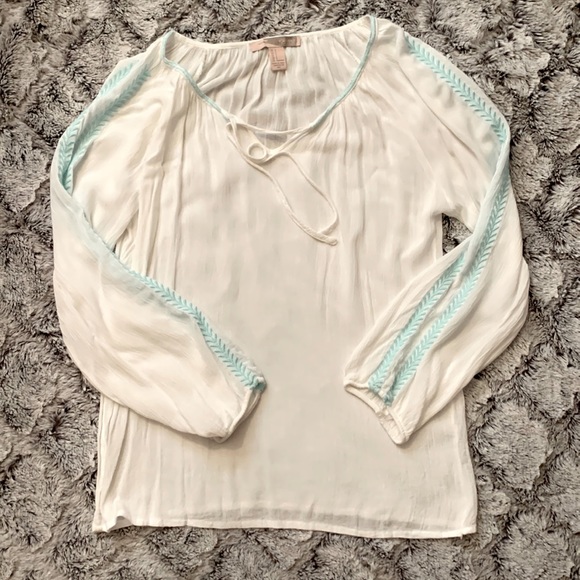 FOREVER 21 lightweight white tunic blouse - Picture 1 of 5